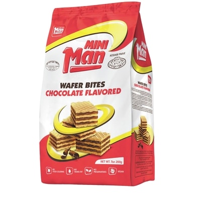Man Kosher Wafers Miniman  200 g, $1.50/100g