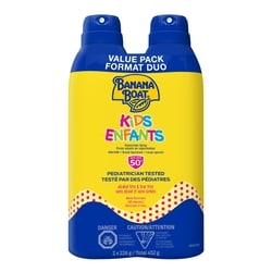 Banana Boat Kids Tear-free Sunscreen Spray SPF 50+ Twin Pack 452 g, $4.42/100g