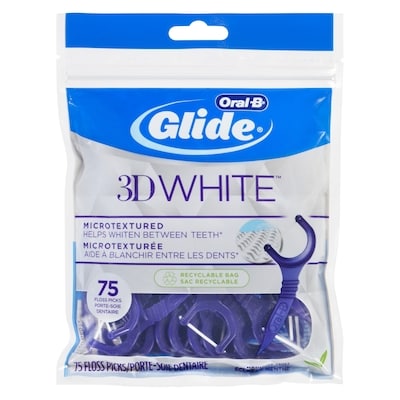Oral-B Glide 3dwhite porte-soie dentaire 75 ea, 0,09 $/1ch