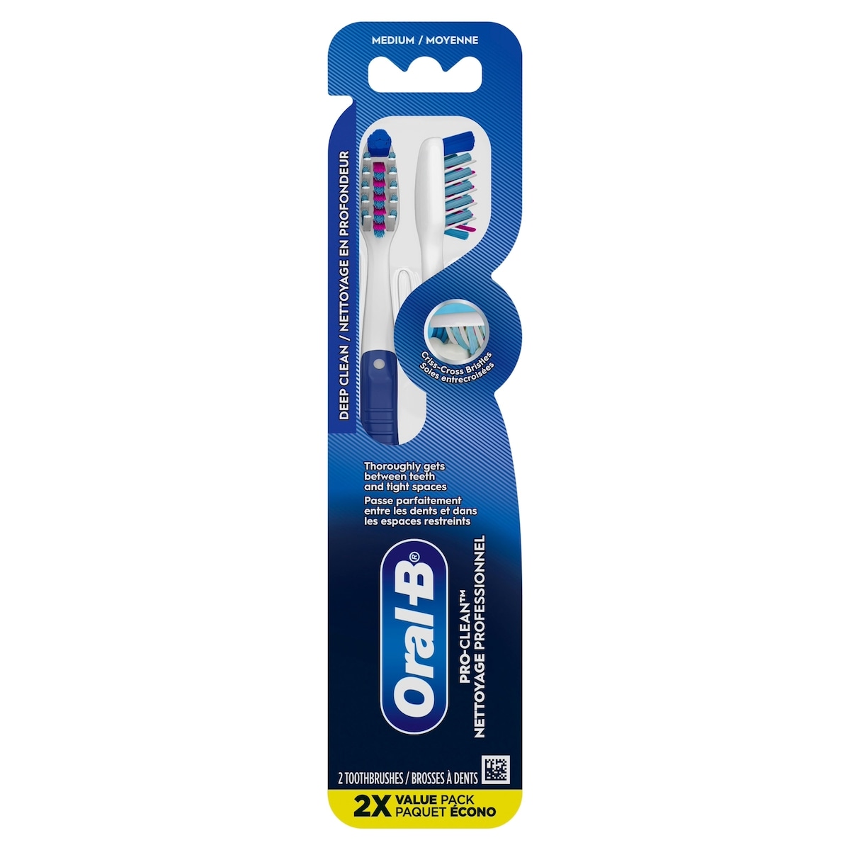 Oral B Pro-Health Deep Reach Toothbrush, Medium, 2 Count 2 ea, $5.50/1ea