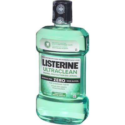 Rince-bouche antiseptique Ultraclean Zero, Protection de l’émail, Menthe fraîche, Sans alcool