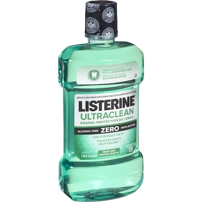 Rince-bouche antiseptique Ultraclean Zero, Protection de l’émail, Menthe fraîche, Sans alcool