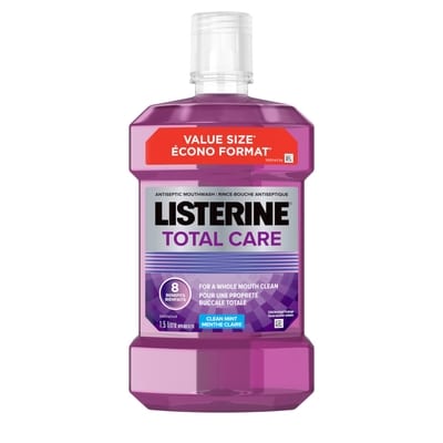 Listerine Total Care Antiseptic Mouthwash, Clean Mint 1.5 l, $0.90/100ml