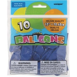 12" Latex Balloons, 10ct - Royal Blue
