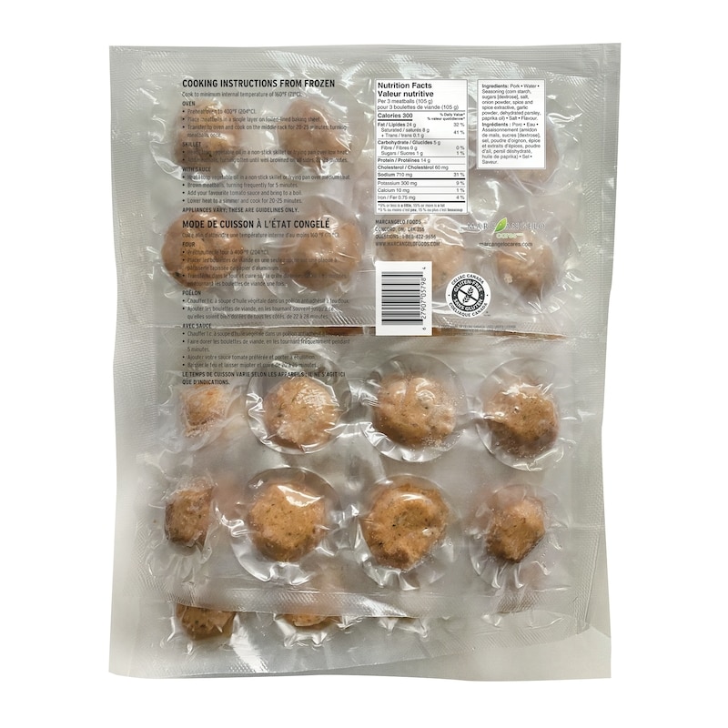 Frozen Italian Style Pork Meatballs