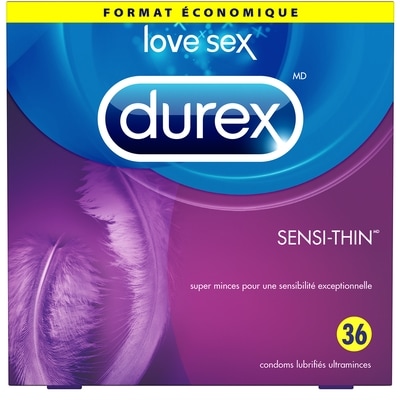 Durex Condoms Durex Sensi-Thin lubrifiés (emballage de 36) 36 ea, 0,72 $/1ch
