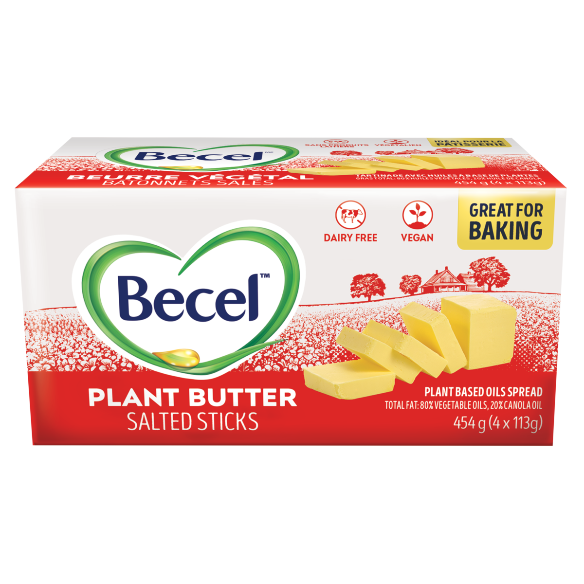 Becel Margarine Salted Plant-Based Sticks 454 g, $1.21/100g