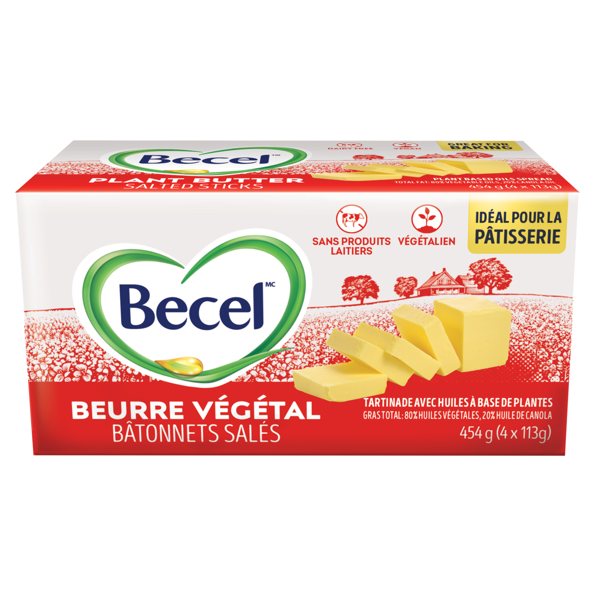 Becel Bâtonnets De Margarine à Base De Plantes Salé 454 g, 1,17 $/100g