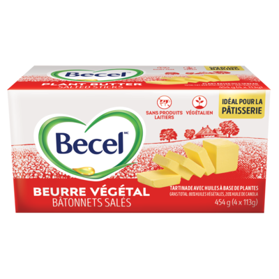 Becel Beurre végétal - bâtonnets salés 454 g, 1,21 $/100g