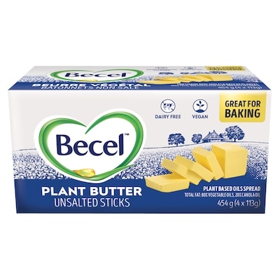Becel Unsalted Plant Butter Sticks 454 g, $1.21/100g