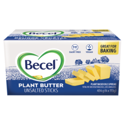 Becel Margarine Unsalted Plant-Based Sticks 454 g, $1.17/100g