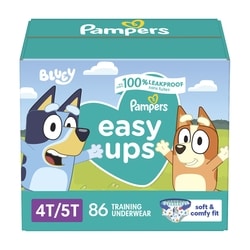 Pampers Easy Up Training Pants Size 6 (4T5T), 86 Count 86 ea, $0.51/1ea