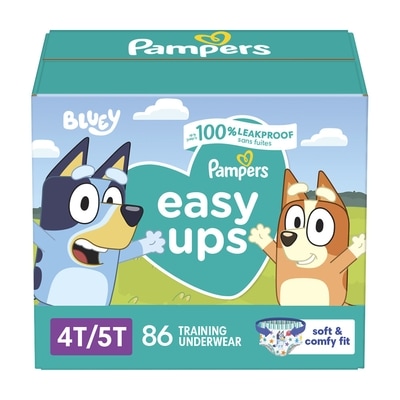 Pampers Easy Up Training Pants Size 6 (4T5T), 86 Count 86 ea, $0.53/1ea