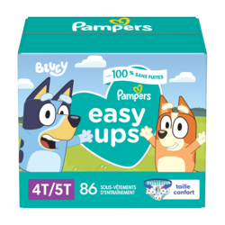 Pampers Sous-vêtements d’entraînement Easy Ups, taille 6 4T/5T, garçons, 86 sous-vêtements 86 ea, 0,55 $/1ch