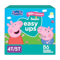 Easy Ups Training Underwear Peppa Pig Size 6 (4T5T), 86 Count