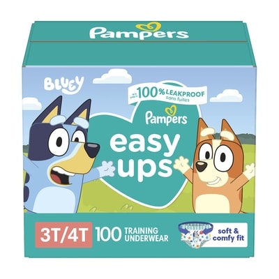 Pampers Easy Ups Training Underwear Boys Size 5 3T-4T, 100 Count 100 ea, $0.37/1ea