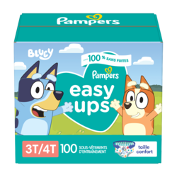 Pampers Sous-vêtements d’entraînement Easy Ups, taille 5 3T-4T, garçons, 100 unités 100 ea, 0,44 $/1ch
