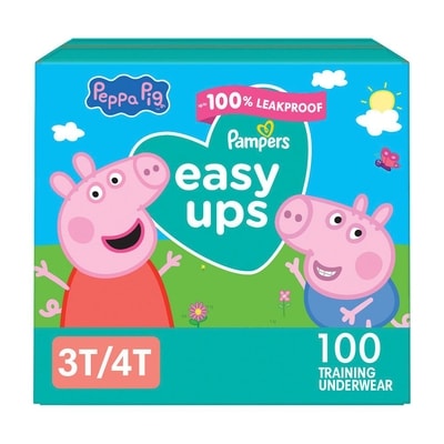 Pampers Easy Ups Training Underwear Girls Size 5 3T-4T 100 Count 100 ea, $0.46/1ea