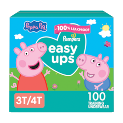 Easy Ups Training Underwear Peppa Pig Size 5 (3T4T), 100 Count