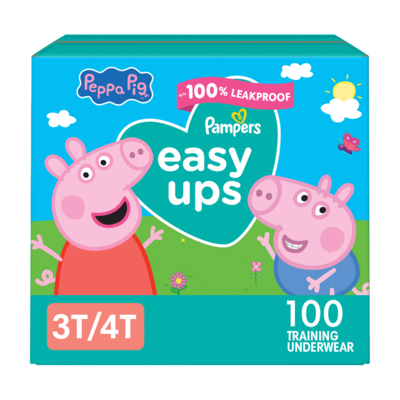 Pampers Easy Ups Training Underwear Peppa Pig Size 5 (3T4T), 100 Count 100 ea, $0.46/1ea