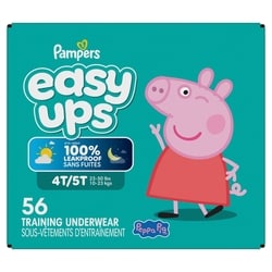 Pampers Easy Ups Training Underwear Girls Size 6 4T-5T 56 Count  56 ea, $0.48/1ea