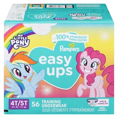 Pampers Easy Ups Training Underwear Girls Size 6 4T-5T 56 Count  56 ea, $0.61/1ea