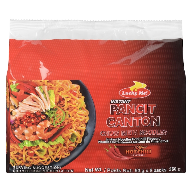 Pancit Canton Instant Noodles Hot Chilli Flavour