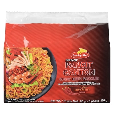 Pancit Canton Instant Noodles Hot Chilli Flavour