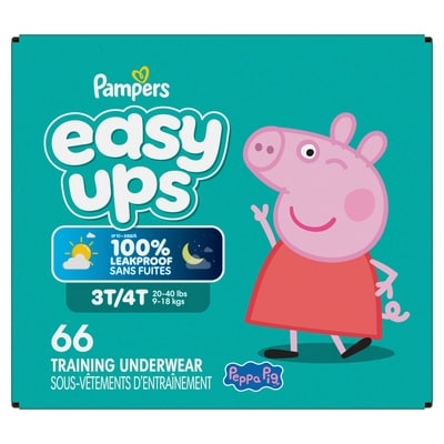 Pampers Easy Ups Training Underwear Girls Size 5 3T-4T 66 Count 66 ea, $0.44/1ea