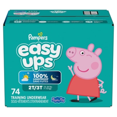 Pampers Easy Ups Training Underwear Girls Size 4 2T-3T 74 Count 74 ea, $0.39/1ea
