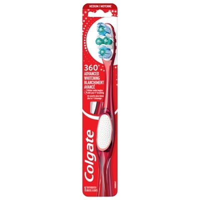 Colgate 360° Advanced Optic White Toothbrush, Medium 1 ea, $6.99/1ea