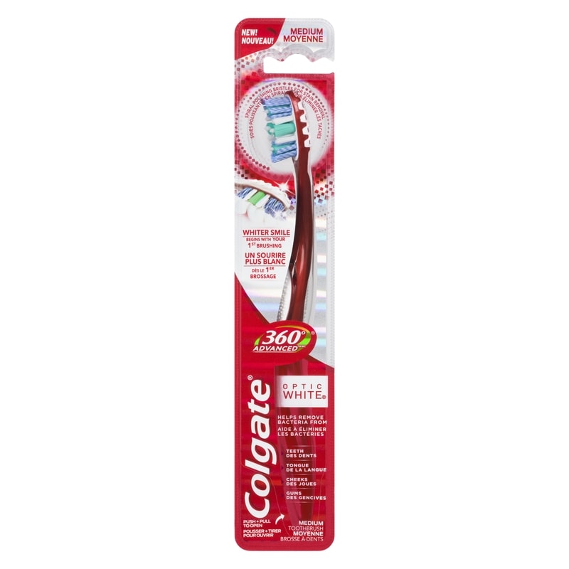 360° Advanced Optic White Toothbrush Medium