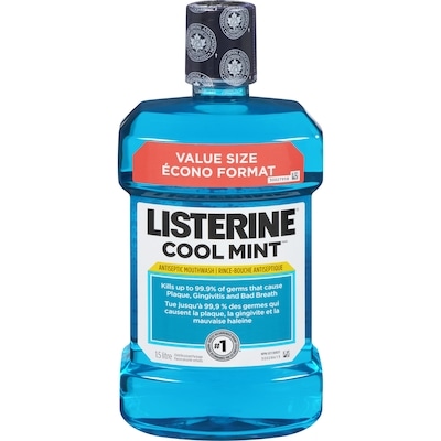 Listerine Cool Mint Antiseptic Mouthwash 1.5 l, $0.73/100ml