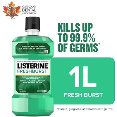 Listerine Fresh Burst Antiseptic Mouthwash 1 l, $0.90/100ml