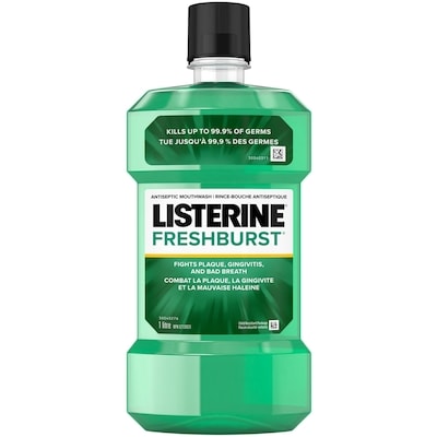 Listerine Rince-bouche antiseptique Fresh Burst 1 l, 0,55 $/100ml