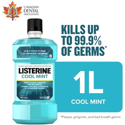 Listerine Cool Mint Antiseptic Mouthwash 1 l, $0.90/100ml