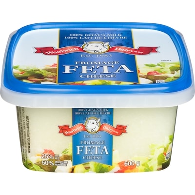 Woolwich Fromage féta de lait de chèvre 600 g, 3,42 $/100g