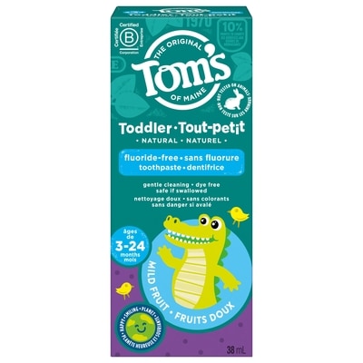 Tom's of Maine Toddler Fluoride-Free Natural Training Toothpaste, Mild fruit 38 ml, $16.55/100ml