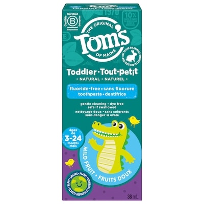 Tom’s of Maine Dentifrice Naturel sans fluorure, fruits doux 38 ml, 16,55 $/100ml