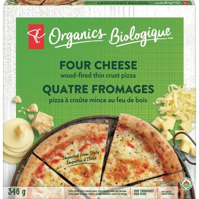 PC Organics Four Cheese Pizza 346 g, $2.60/100g