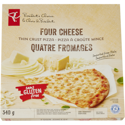 President's Choice Gluten Free Four Cheese Pizza 340 g, $2.65/100g
