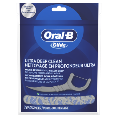 Oral B Ultra Deep Clean Floss Picks, Cool Mint Flavor, 75 Count 75 ea, $0.08/1ea