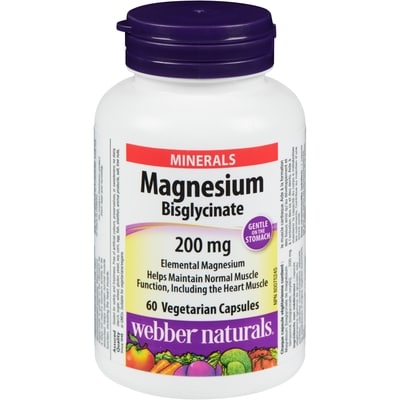 Webber Naturals Magnesium Bisglycinate 200 mg 60 Vegetarian Capsules 60 ea, $0.20/1ea