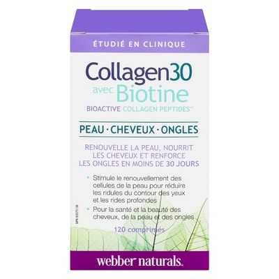 Webber Naturals WebberNaturals Collagen30 avec Biotine 120 Comprimés 120 ea, 0,20 $/1ch