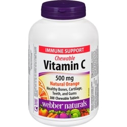 Vitamins, Chewable Vitamin C Natural Orange 500 mg 300 Chewable Tablets
