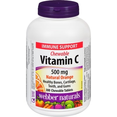 Webber Naturals Vitamins, Chewable Vitamin C Natural Orange 500 mg 300 Chewable Tablets 300 ea, $0.04/1ea