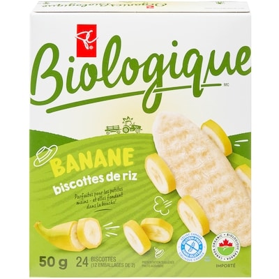 Biscottes de riz Biologique, banane