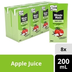 Minute Maid Apple Juice Cartons 8x200.0 ml, $0.34/100ml