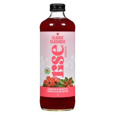 Rise Kombucha Hibiscus & Rose Hips 1 l, $1.00/100ml