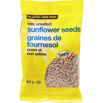 Sans Nom Graines de tournesol crues et non salées 100 g, 2,29 $/100g